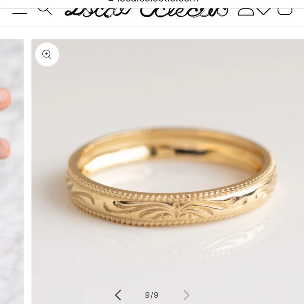 Sz 4 new Family Gold filigree ring from Local Eclectic